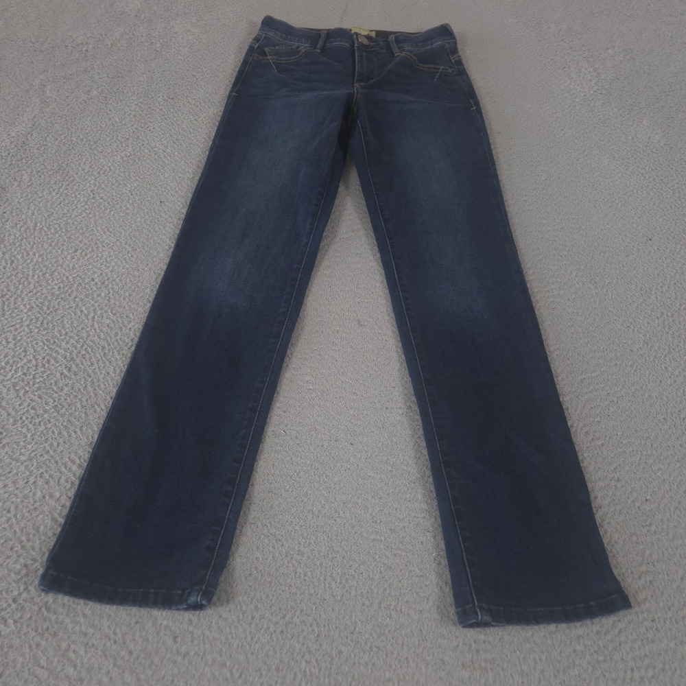 Democracy Jeans Womens 2 Blue Absolution Straight Stretch Denim Ab Technology